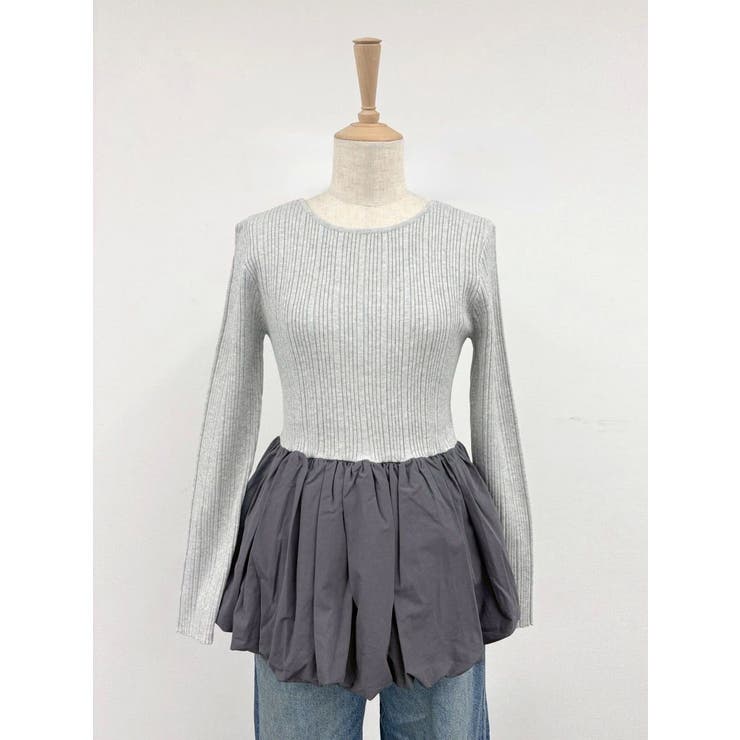 バルーンデザインバックオープンニット | Ungrid | 詳細画像3