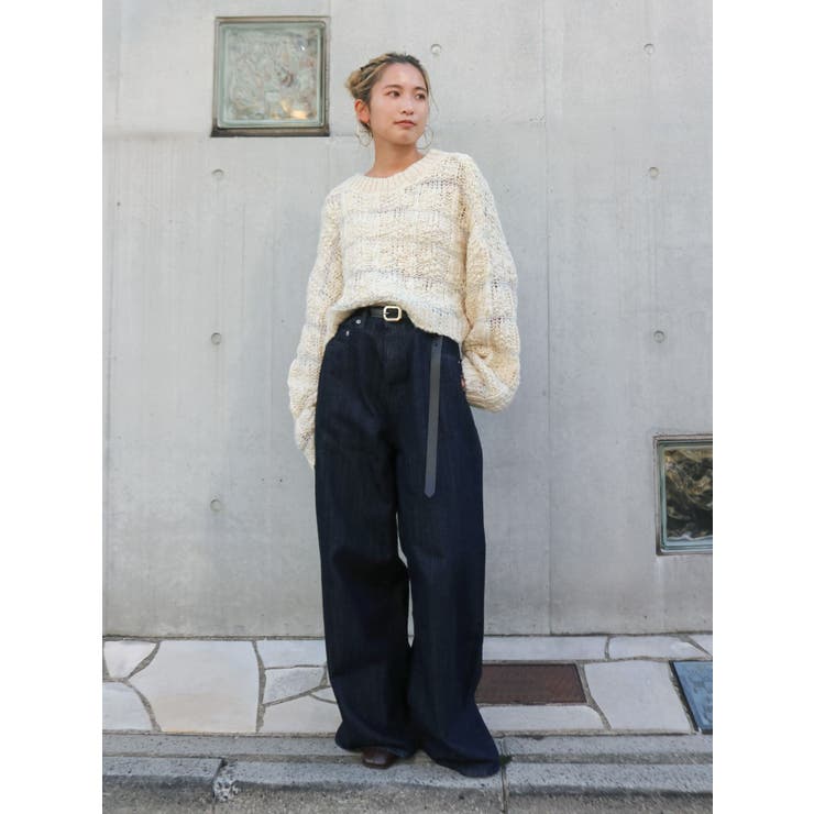 透かし編みデザインショートニット | Ungrid | 詳細画像11 