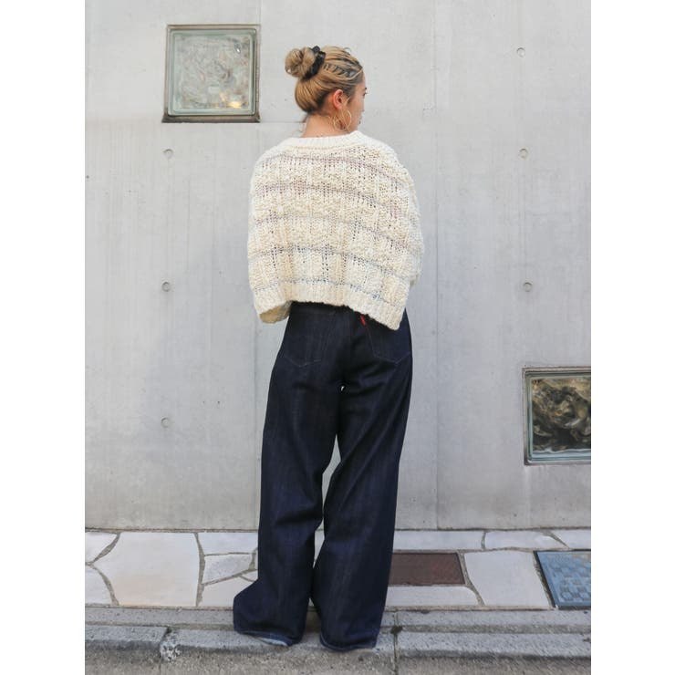 透かし編みデザインショートニット | Ungrid | 詳細画像13 