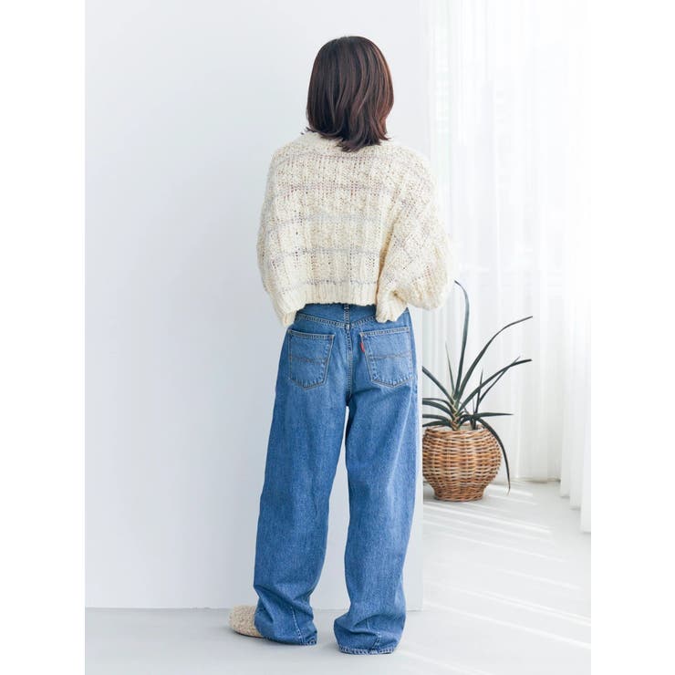 透かし編みデザインショートニット | Ungrid | 詳細画像7 