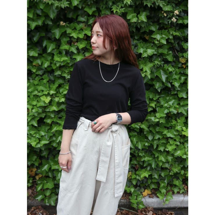 ブラック | ハイツイストシアーロングスリーブTee | Ungrid