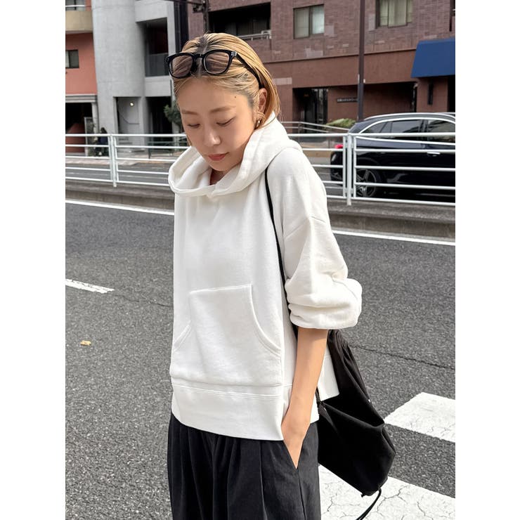 ライトグレー | スリットワイドパーカー | Ungrid