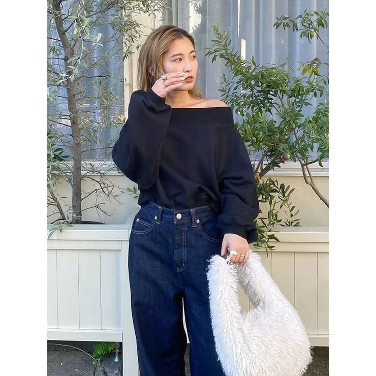 ブラック | オフショルスウェット | Ungrid