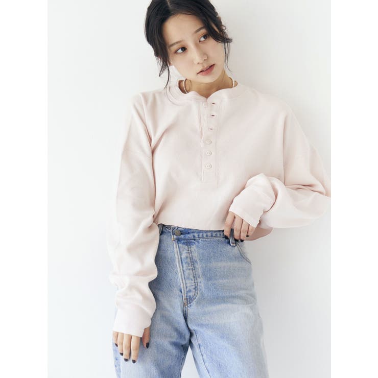 FAITH MILLS別注ヘンリーネックショートロングスリーブTee | Ungrid | 詳細画像10 