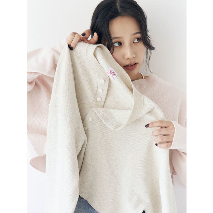 FAITH MILLS別注ヘンリーネックショートロングスリーブTee | Ungrid | 詳細画像13 