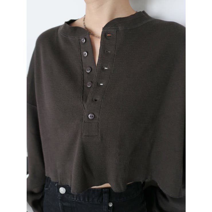 FAITH MILLS別注ヘンリーネックショートロングスリーブTee | Ungrid | 詳細画像16 