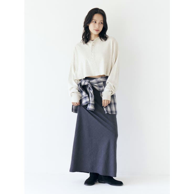 FAITH MILLS別注ヘンリーネックショートロングスリーブTee | Ungrid | 詳細画像5 