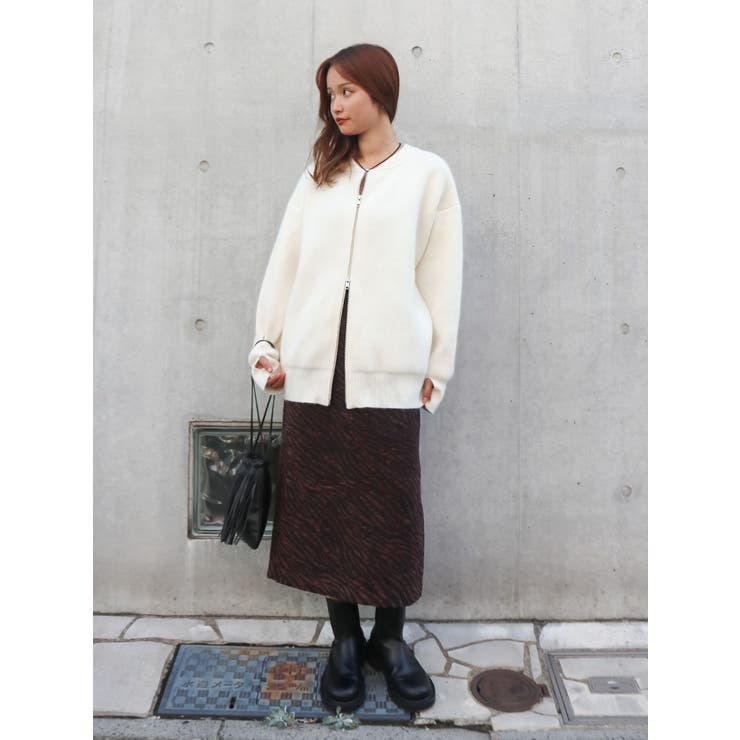 アンゴラ混ジップニットカーデ | Ungrid | 詳細画像13 