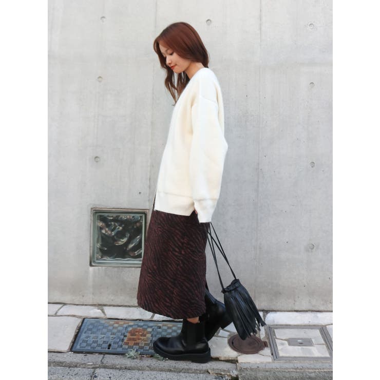 アンゴラ混ジップニットカーデ | Ungrid | 詳細画像14 