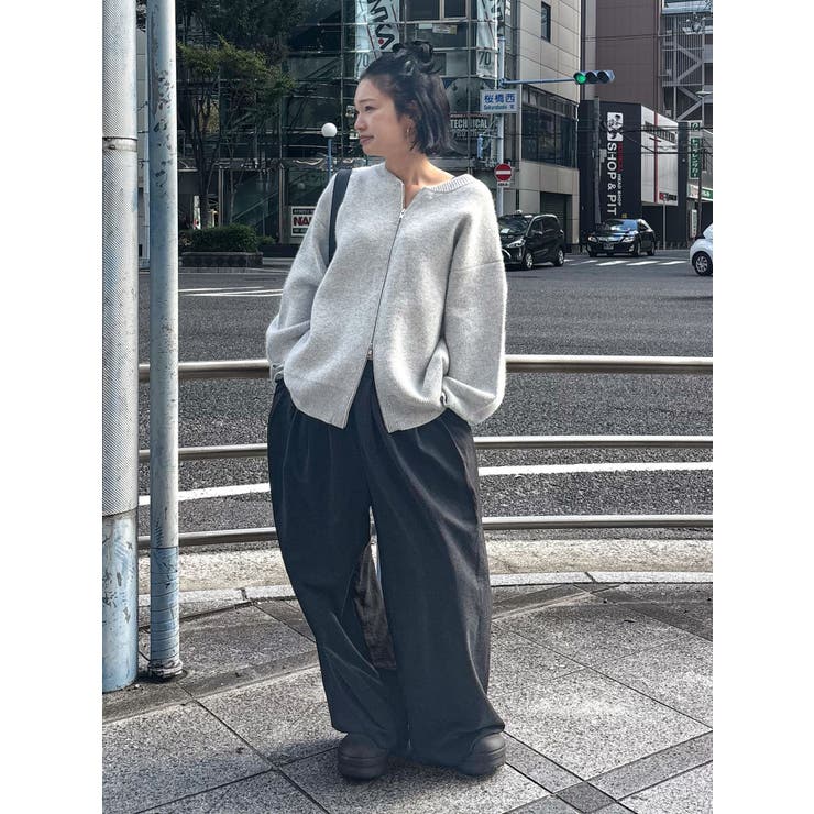 アンゴラ混ジップニットカーデ | Ungrid | 詳細画像16 