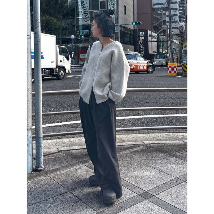 アンゴラ混ジップニットカーデ | Ungrid | 詳細画像17 