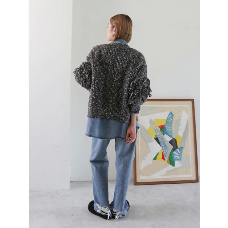 フリンジデザインニットカーディガン | Ungrid | 詳細画像15 