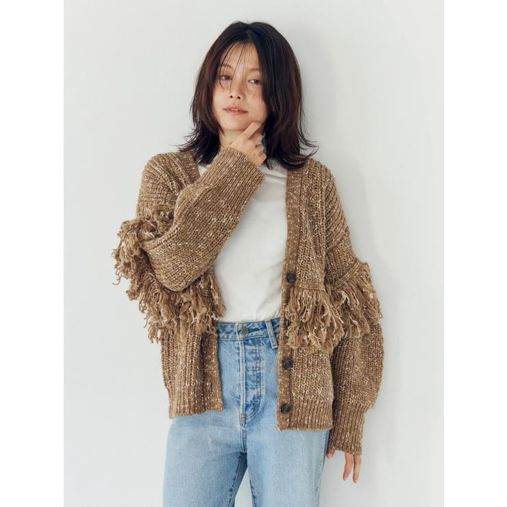 フリンジデザインニットカーディガン | Ungrid | 詳細画像23 
