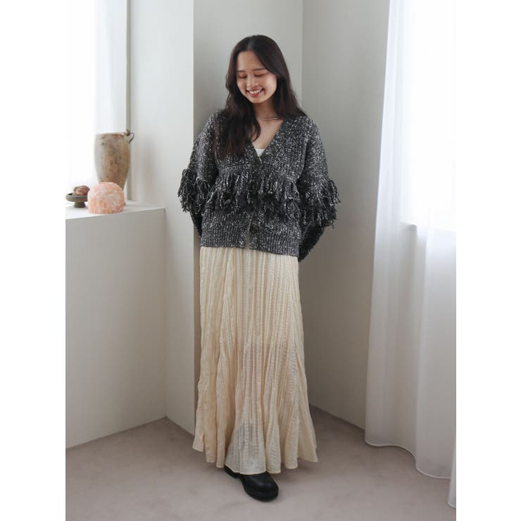 フリンジデザインニットカーディガン | Ungrid | 詳細画像29 