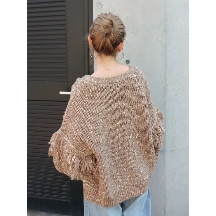 フリンジデザインニットカーディガン | Ungrid | 詳細画像33 