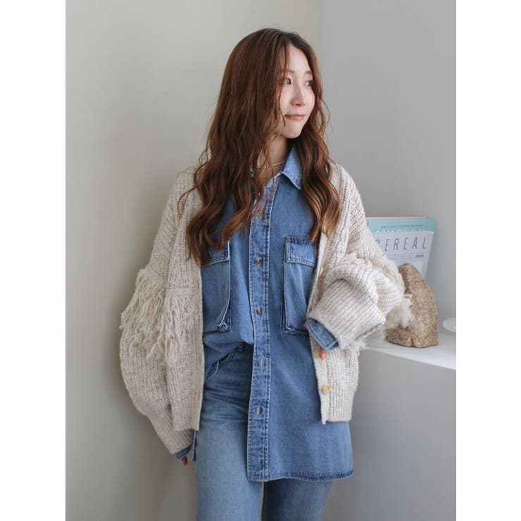 フリンジデザインニットカーディガン | Ungrid | 詳細画像36 