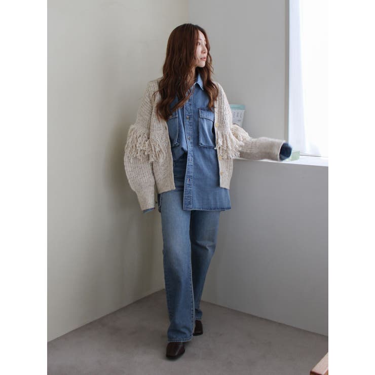 フリンジデザインニットカーディガン | Ungrid | 詳細画像38 