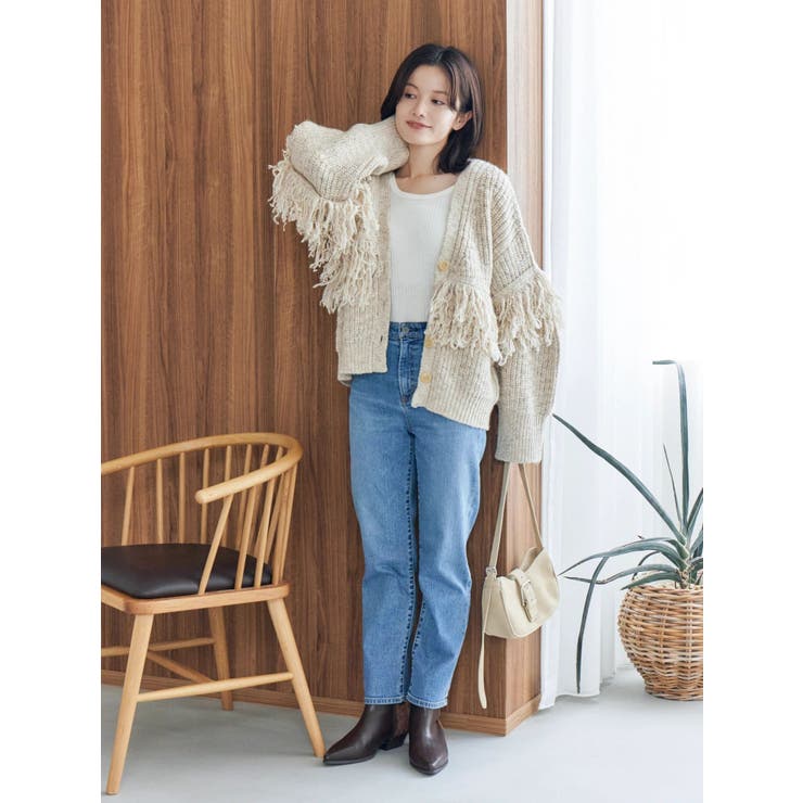 フリンジデザインニットカーディガン | Ungrid | 詳細画像8 