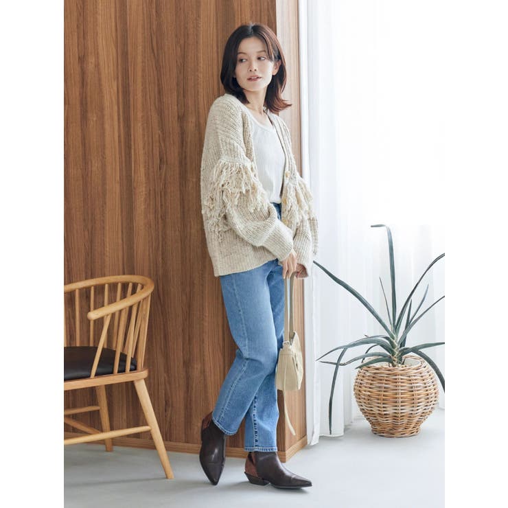 フリンジデザインニットカーディガン | Ungrid | 詳細画像9 