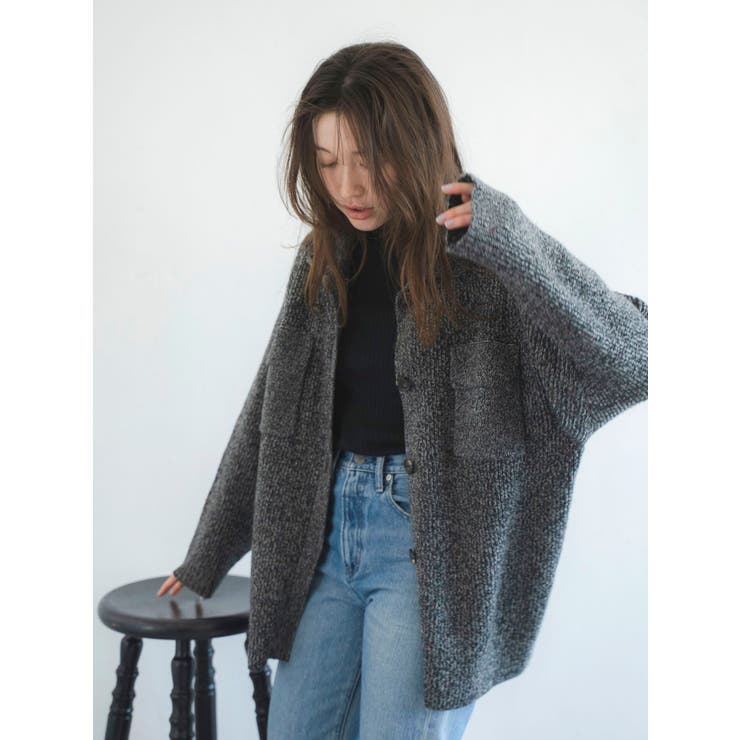 カラーネップニットカーディガン | Ungrid | 詳細画像6 