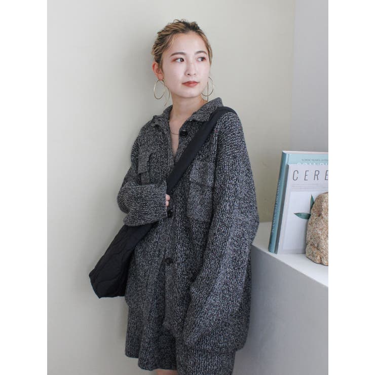 カラーネップニットカーディガン | Ungrid | 詳細画像9 