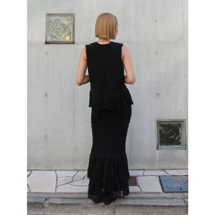 フリンジニットベスト | Ungrid | 詳細画像12 