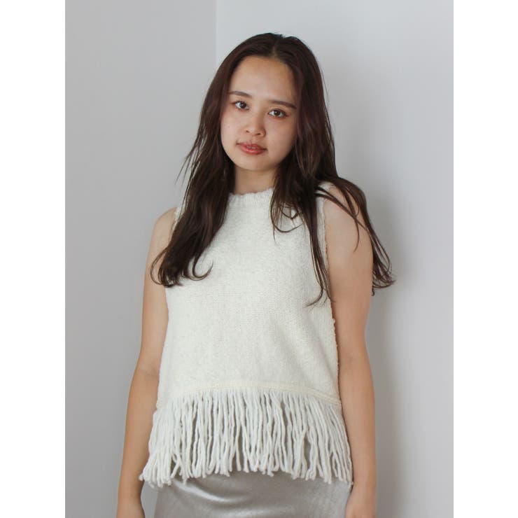フリンジニットベスト | Ungrid | 詳細画像14 