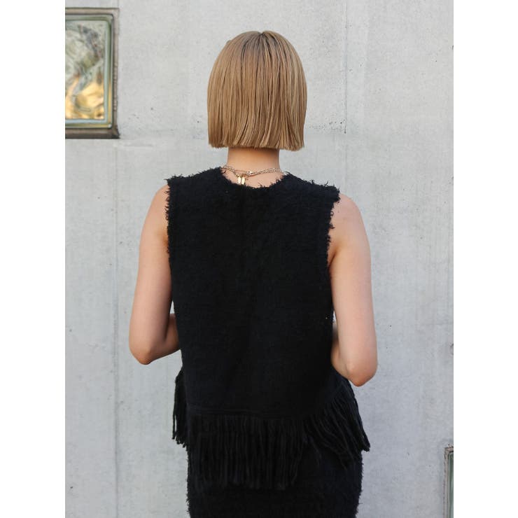 フリンジニットベスト | Ungrid | 詳細画像9 