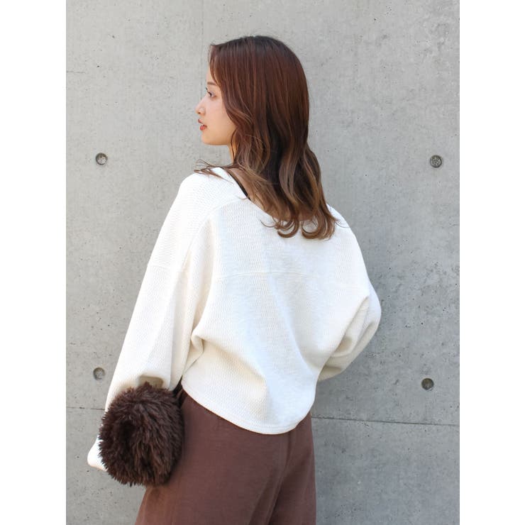 ハニカムショートカーディガン | Ungrid | 詳細画像12 