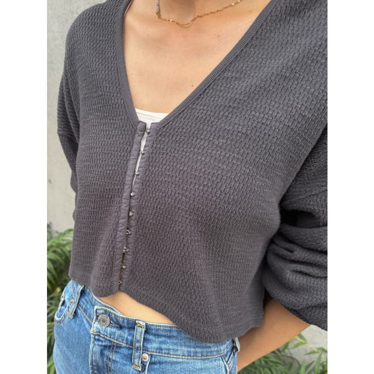 ハニカムショートカーディガン | Ungrid | 詳細画像5 