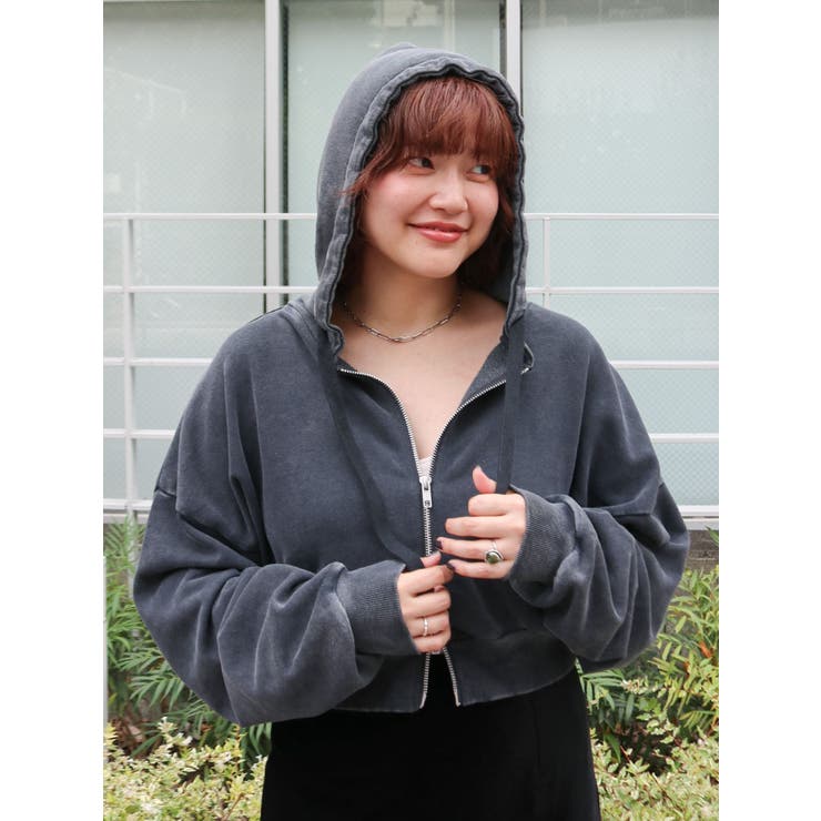 ダブルジップヴィンテージショートパーカー | Ungrid | 詳細画像22 