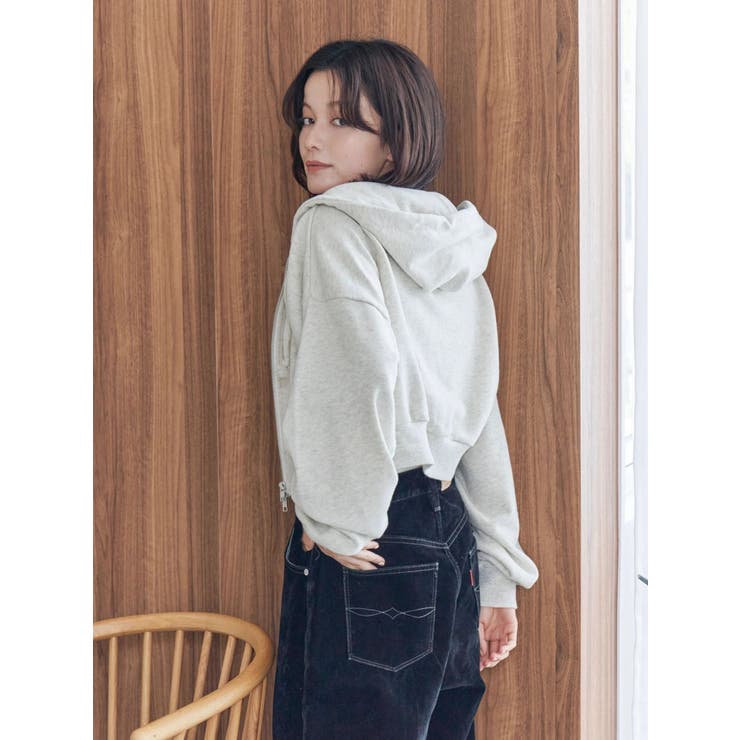 ダブルジップヴィンテージショートパーカー | Ungrid | 詳細画像3 