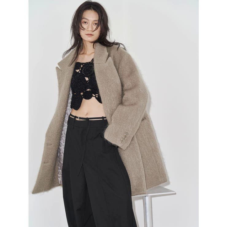 【Htage】モヘア混ロングシャギービッグジャケットコート | Ungrid | 詳細画像1 