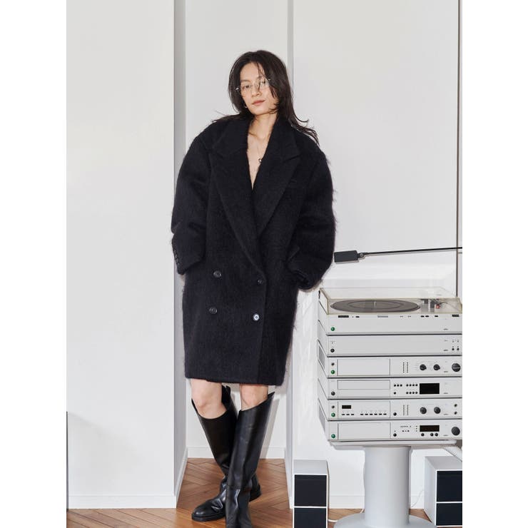 【Htage】モヘア混ロングシャギービッグジャケットコート | Ungrid | 詳細画像10 