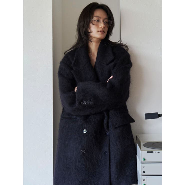 【Htage】モヘア混ロングシャギービッグジャケットコート | Ungrid | 詳細画像12 