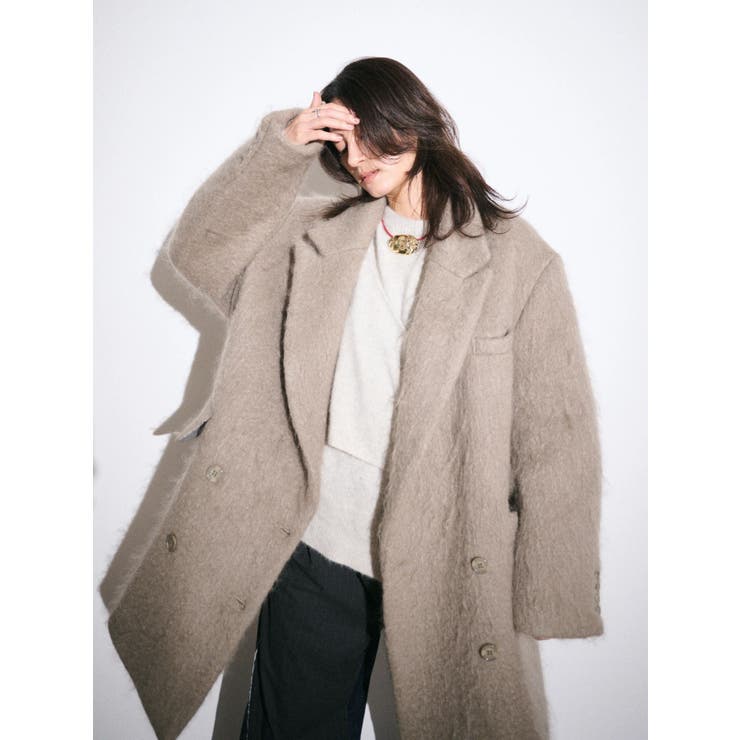 【Htage】モヘア混ロングシャギービッグジャケットコート | Ungrid | 詳細画像14 