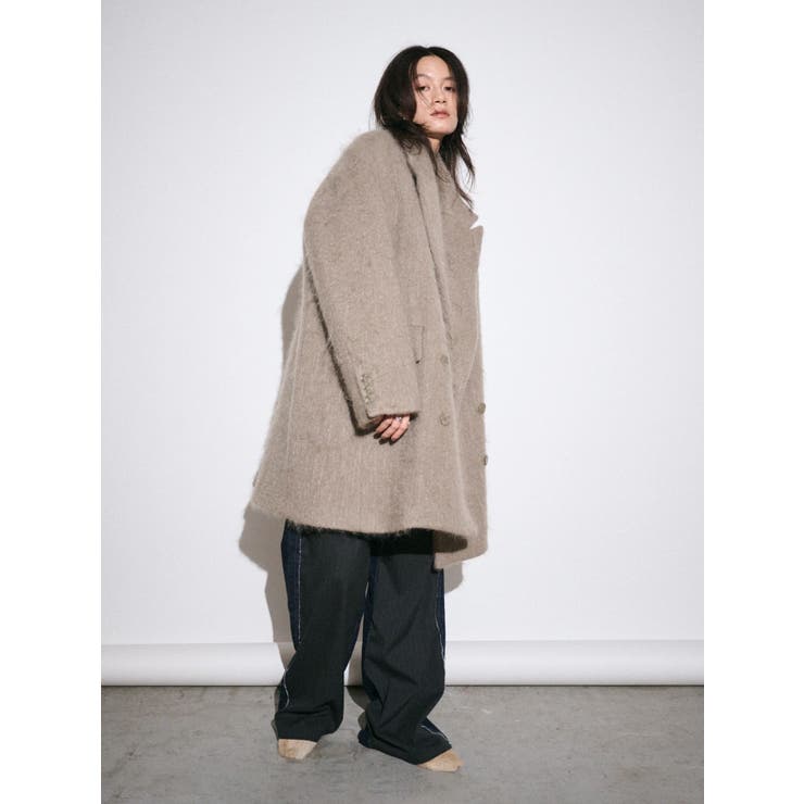 【Htage】モヘア混ロングシャギービッグジャケットコート | Ungrid | 詳細画像16 