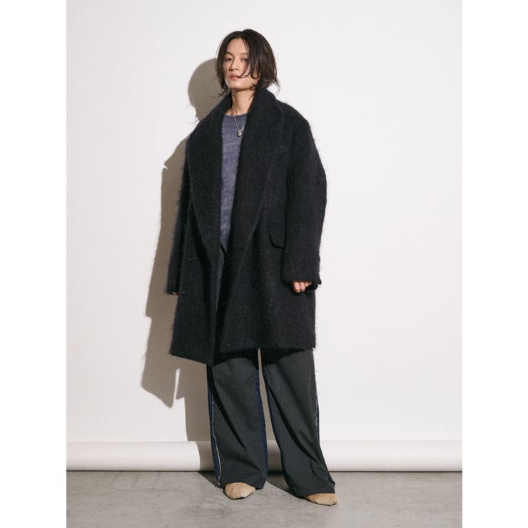 【Htage】モヘア混ロングシャギービッグジャケットコート | Ungrid | 詳細画像19 