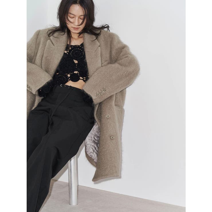 【Htage】モヘア混ロングシャギービッグジャケットコート | Ungrid | 詳細画像3 