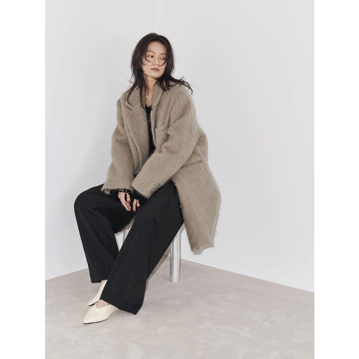 【Htage】モヘア混ロングシャギービッグジャケットコート | Ungrid | 詳細画像4 