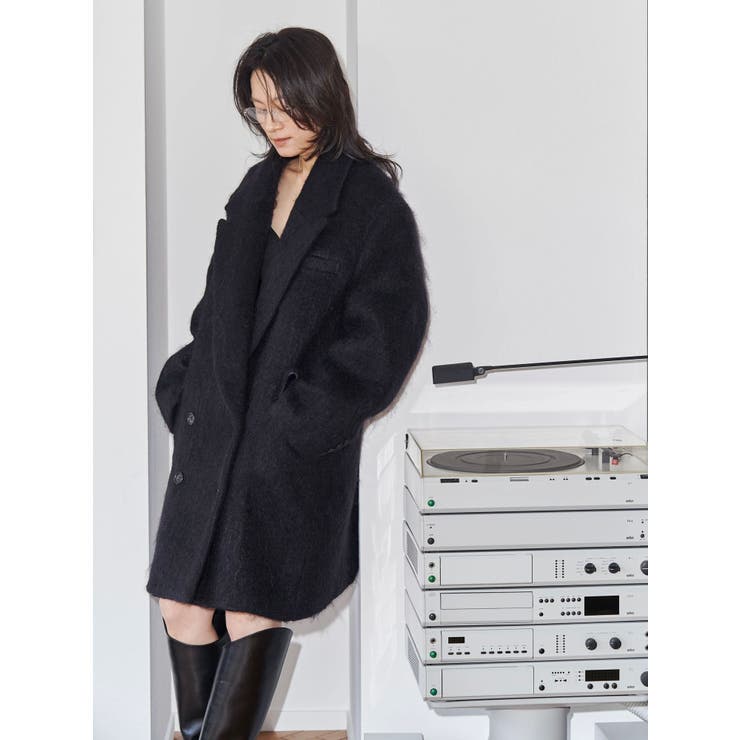 【Htage】モヘア混ロングシャギービッグジャケットコート | Ungrid | 詳細画像9 