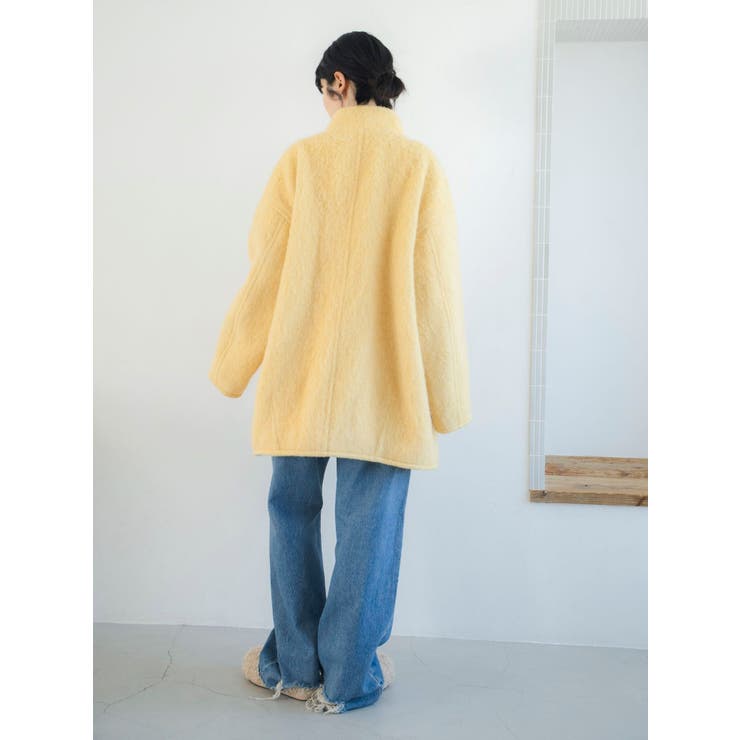 アルパカ混ミドル丈スタンドカラーコート[品番：MKSW0067020]｜Ungrid