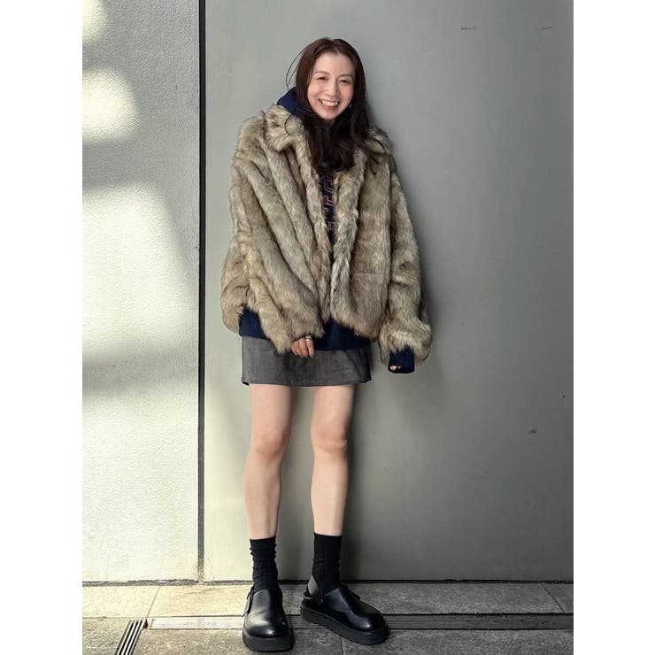 ボリュームデザインファーコート[品番：MKSW0067018]｜Ungrid（アン