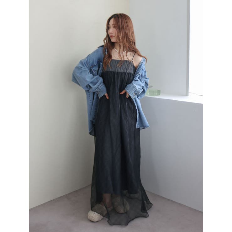 チュールレイヤードキャミワンピース | Ungrid | 詳細画像10 