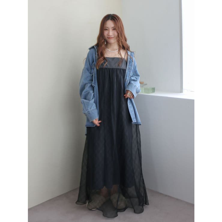 チュールレイヤードキャミワンピース | Ungrid | 詳細画像11 