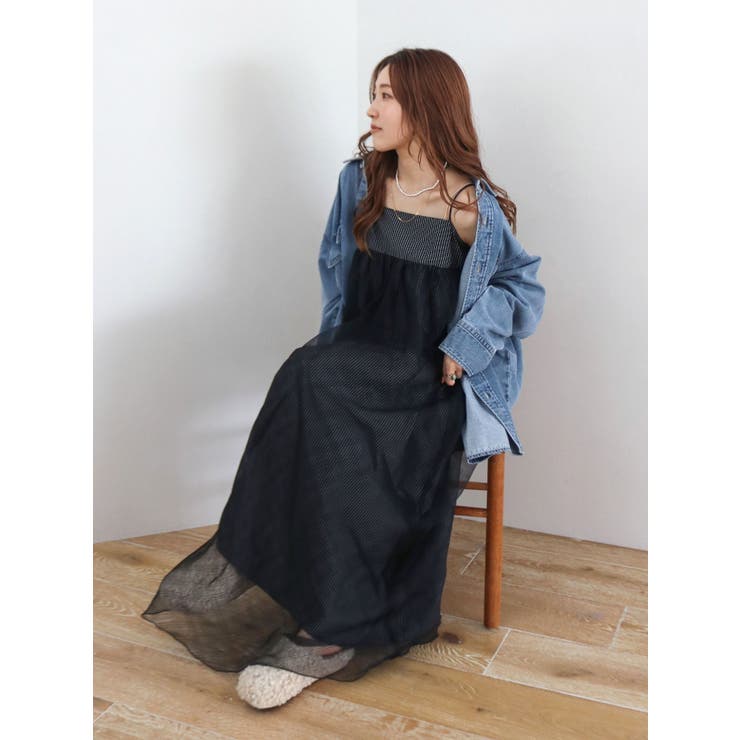 チュールレイヤードキャミワンピース | Ungrid | 詳細画像14 