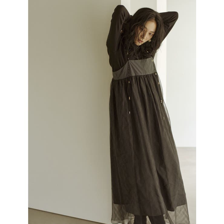 チュールレイヤードキャミワンピース | Ungrid | 詳細画像4 