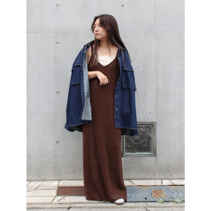 Ｖネックデザインニットキャミワンピース | Ungrid | 詳細画像15 