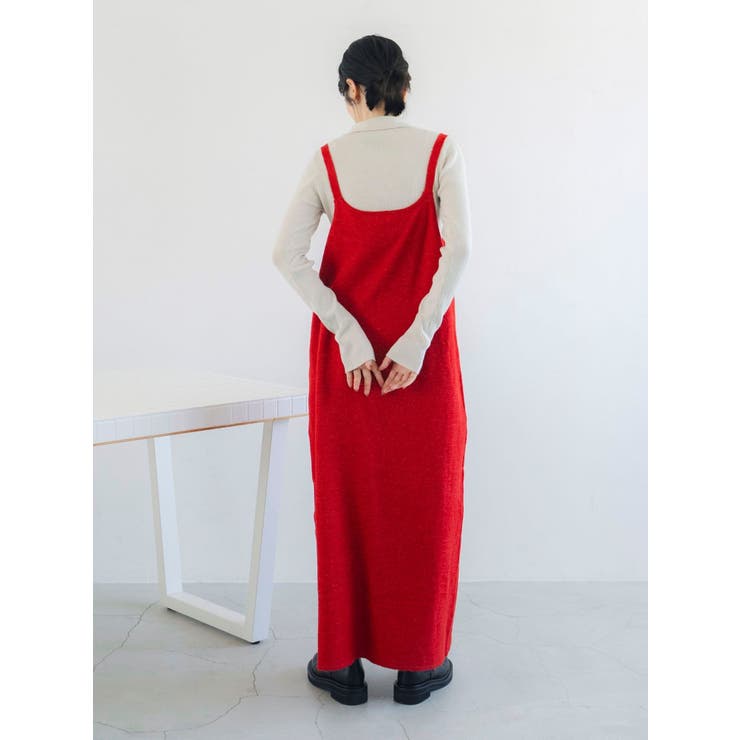 Ｖネックデザインニットキャミワンピース | Ungrid | 詳細画像7 