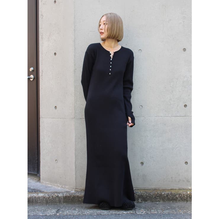 ヘンリーネックニットワンピース | Ungrid | 詳細画像2 